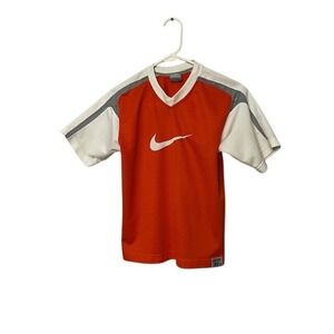 Nike Kids Athletic Shirt Bundle Orange Jersey Green Dri-FIT Tank Medium 10-12